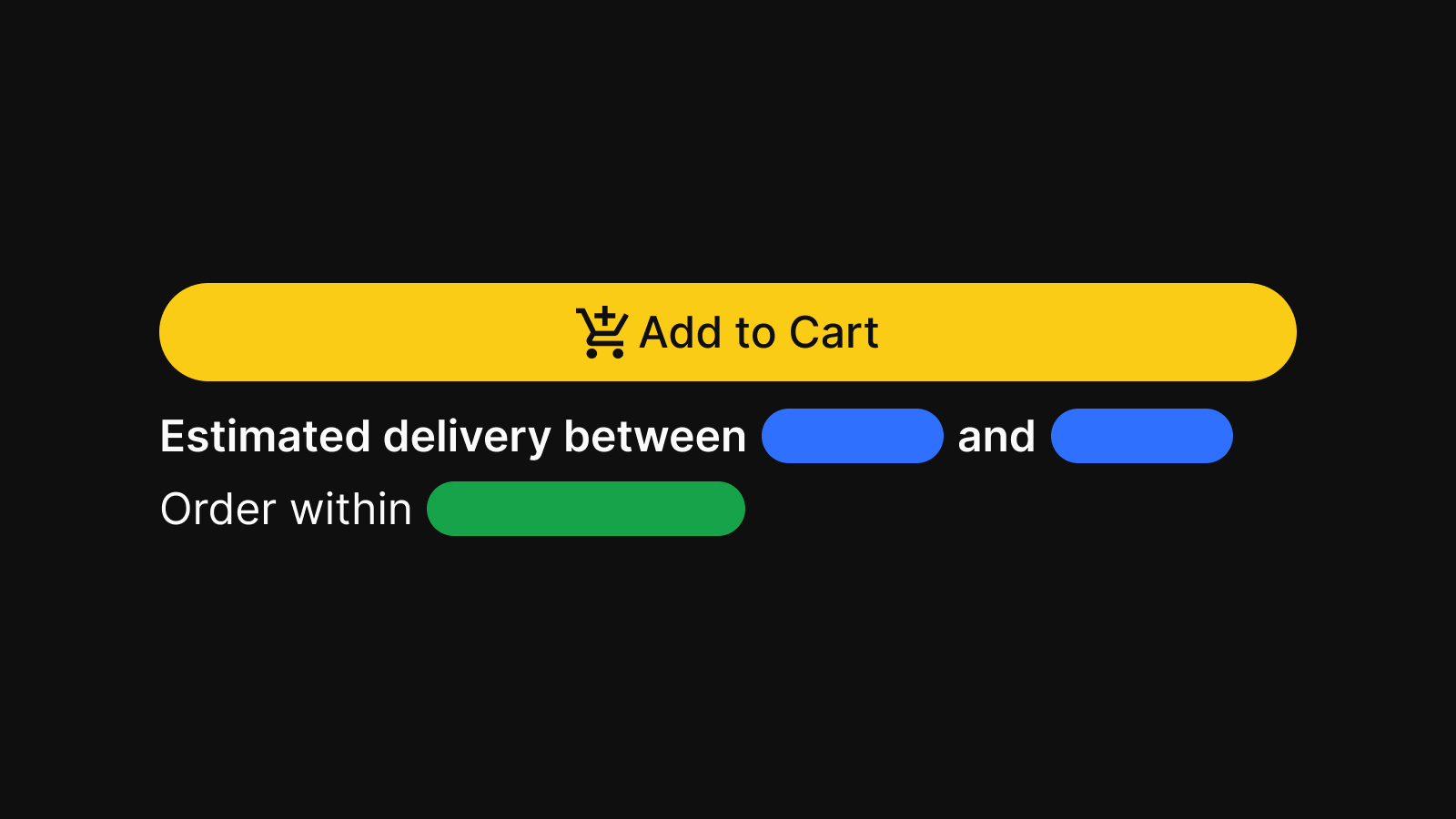 Display estimated delivery date on product pages